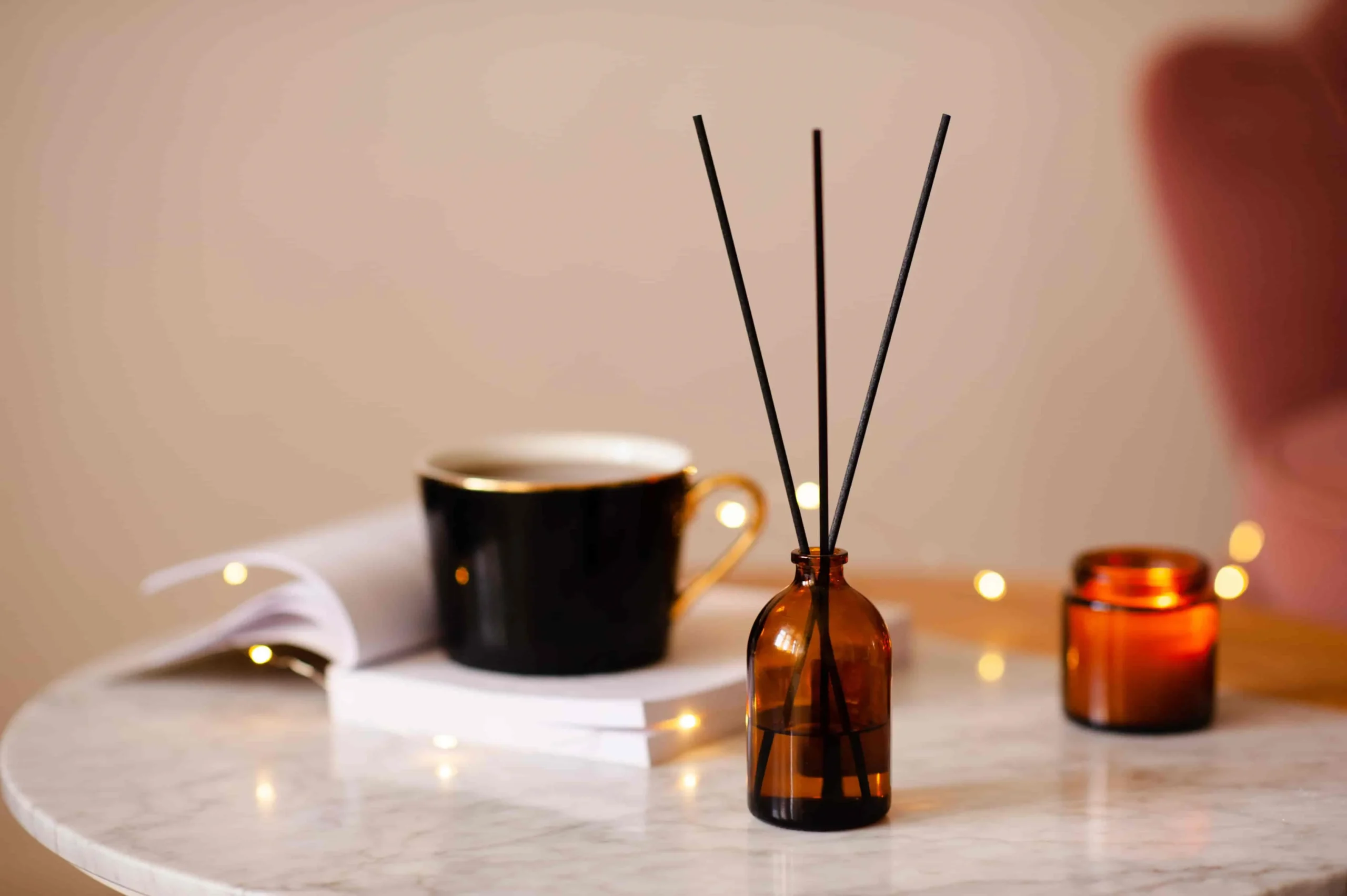 Scented beads and sachet home fragrance setting