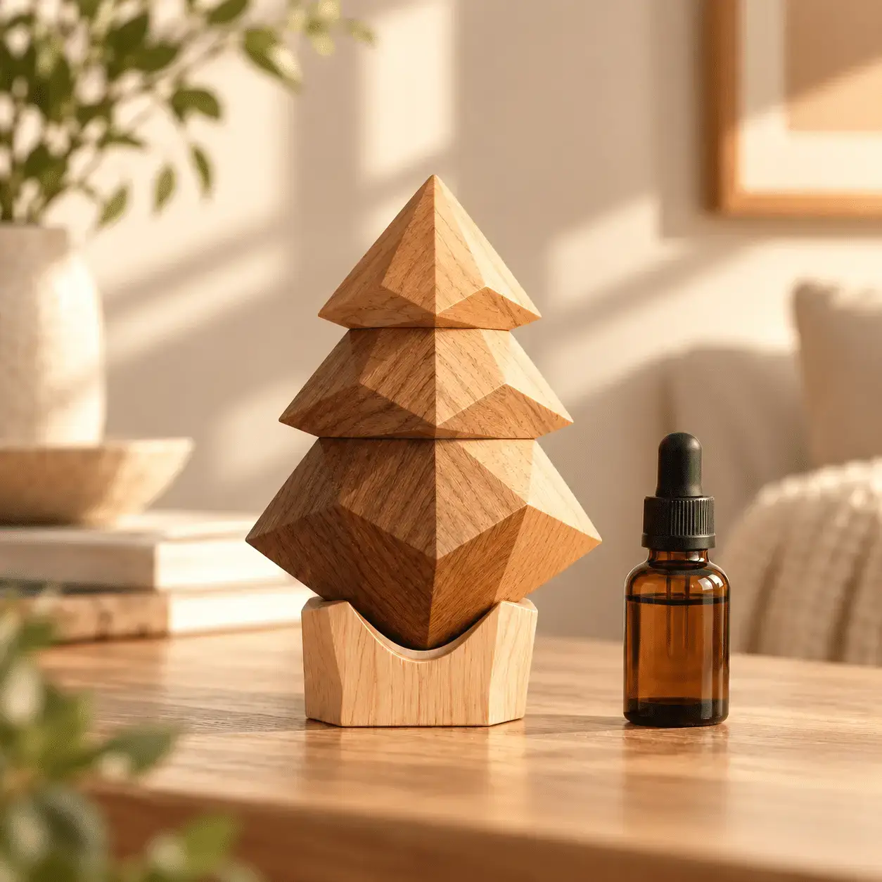 Carved wooden aroma diffuser 12 – Tree
