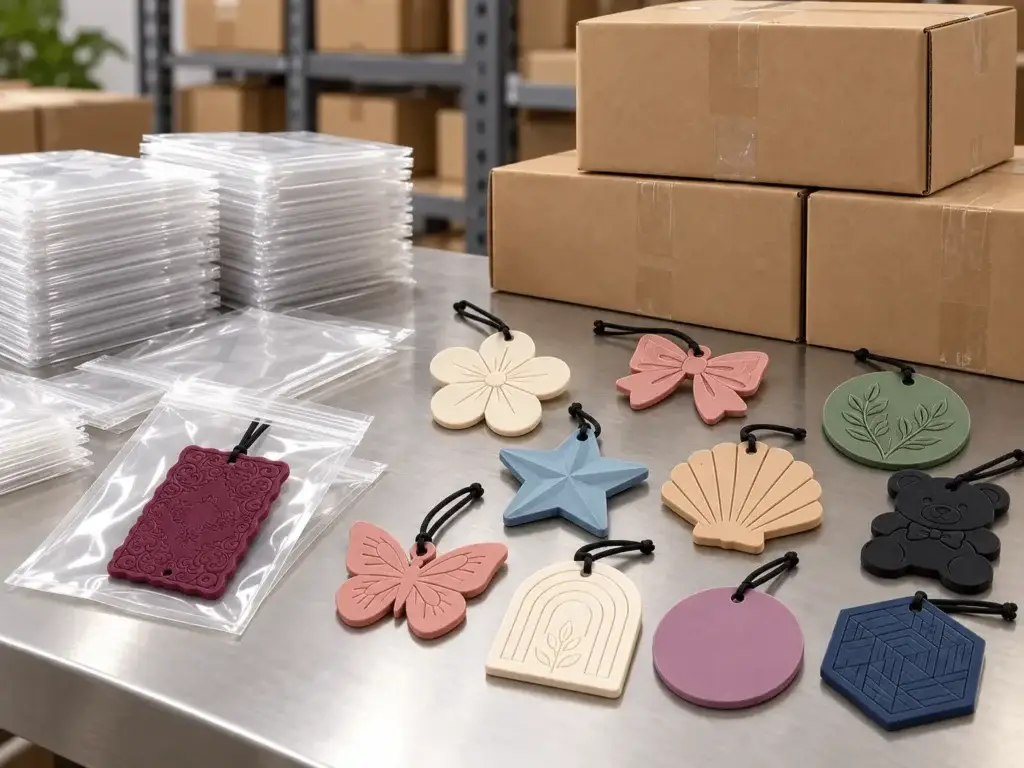 Export documents and packed cartons of EVA tags